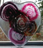 Fused Glass  Hearts and Flowers Coaster - Image 3