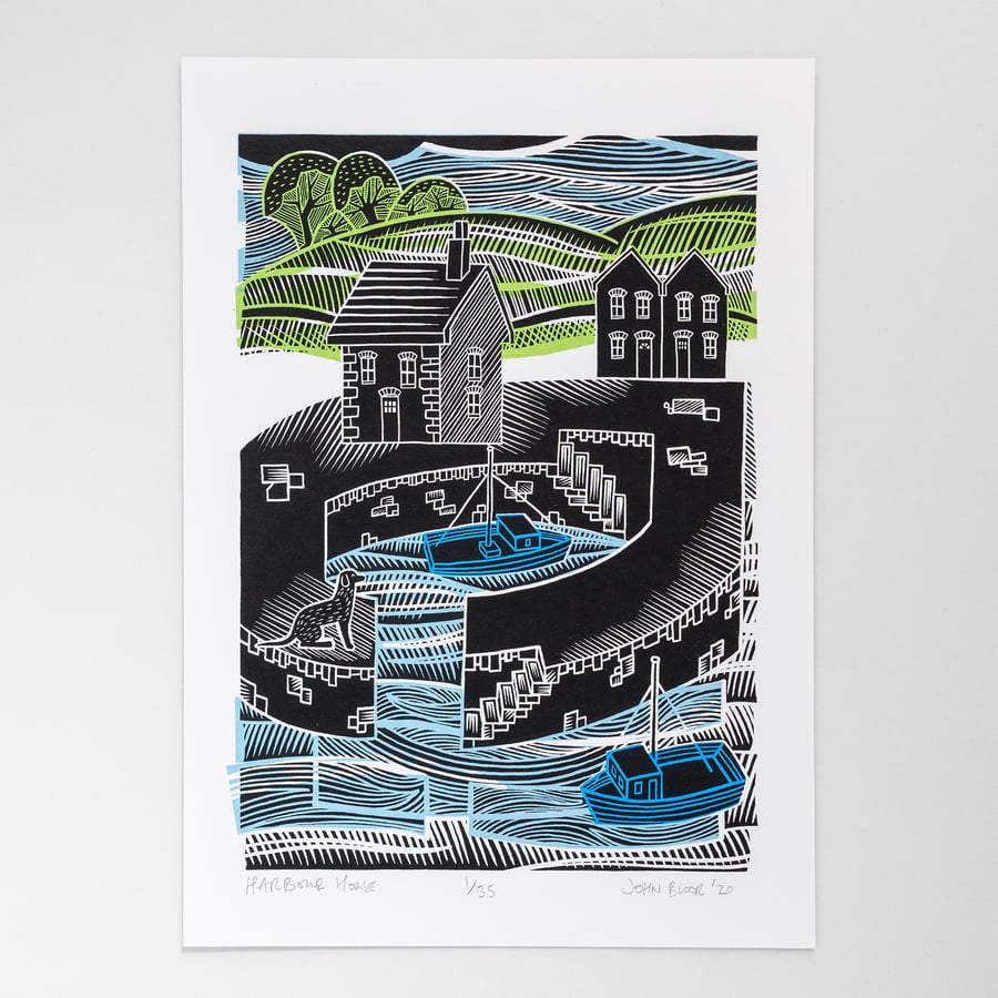 "Harbour House" screen print
