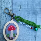 Toadstool Keyring or Bag Charm