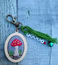 Toadstool Keyring or Bag Charm