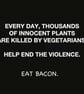 Eat Bacon Anti-Vegetarian Funny Decorative Fridge Magnet - Image 1