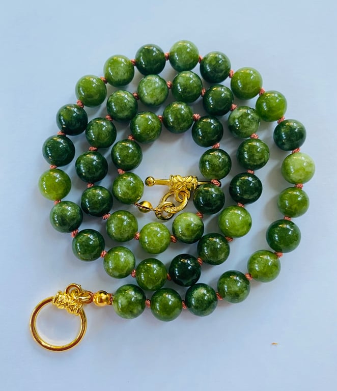 Natural peridot semi precious 8mm beaded necklaces 