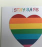 Any occasion card. Pride.  Rainbow heart card. Handmade card. Rainbow. Ref 340.  - Image 3