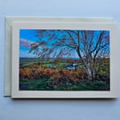 Flintshire Landscape in Autumn Large Photo Card Size 7" x 5" (18cm x 12.5cm) 