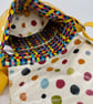 Handmade cream dog and mustard spotty cotton oilcloth crossbody bag - Image 3