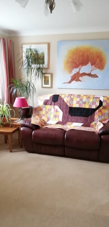 Handmade Patchwork Dog Quilt by Diane Davis The Beagle Quilt 56" X 61" 