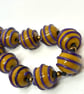 Handmade necklace with handmade brown and purple lampwork glass beads - Image 5
