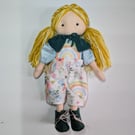 Beautiful handmade decorative doll, rag doll, cloth doll, keepsake