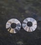 Silver Ripple Circle Stud Earrings  - Image 1