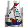 Boat Suncatcher Stained Glass Sailboat Yacht 039