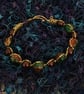 Wirework Amber and Green Bangle - 7 ins - Image 5