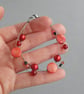 Bright Red Multi-strand Bracelet - Coral Red Three Strand Bracelets - Jewellery - Image 4