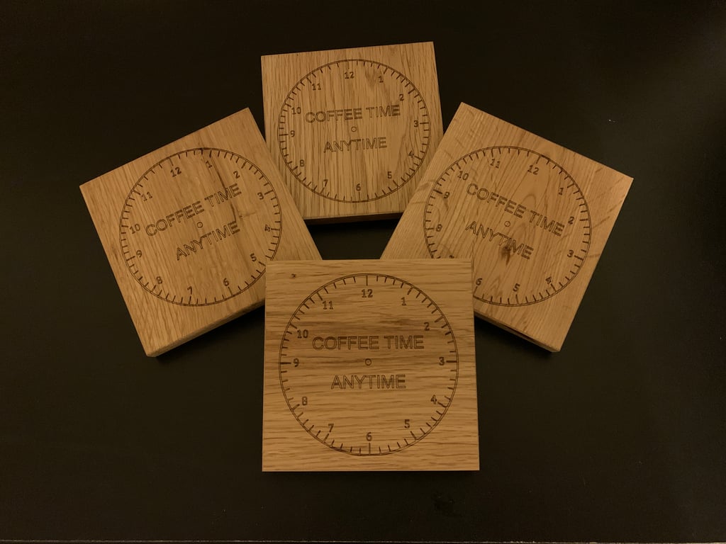 Solid Wood Coasters (Set of 4)