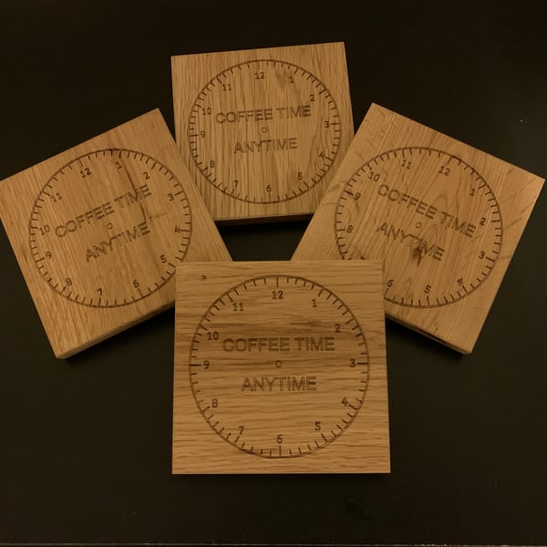 Solid Wood Coasters (Set of 4)