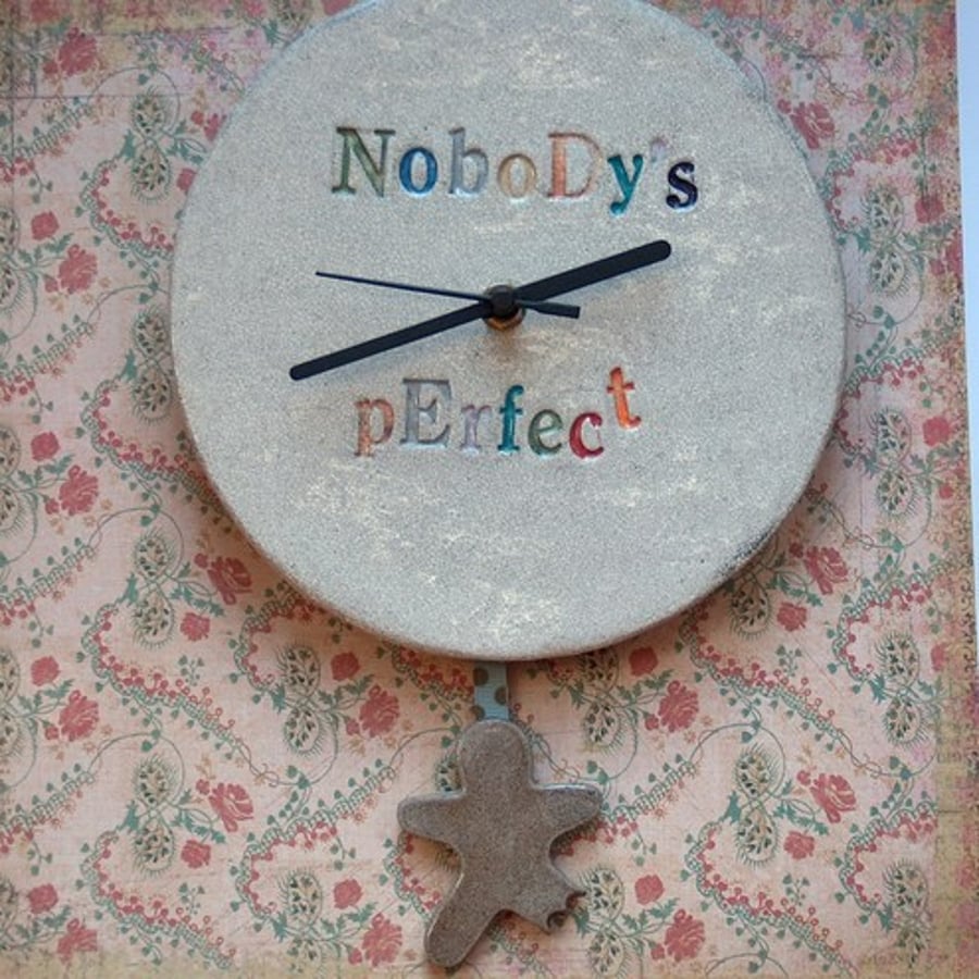 Image of 'Nobody's Perfect' Pendulum Clock