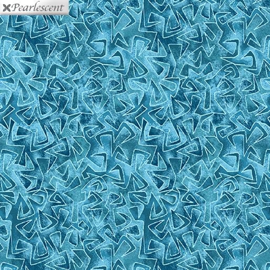 Cat-i-tude - Triangular Motion teal - Benartex 