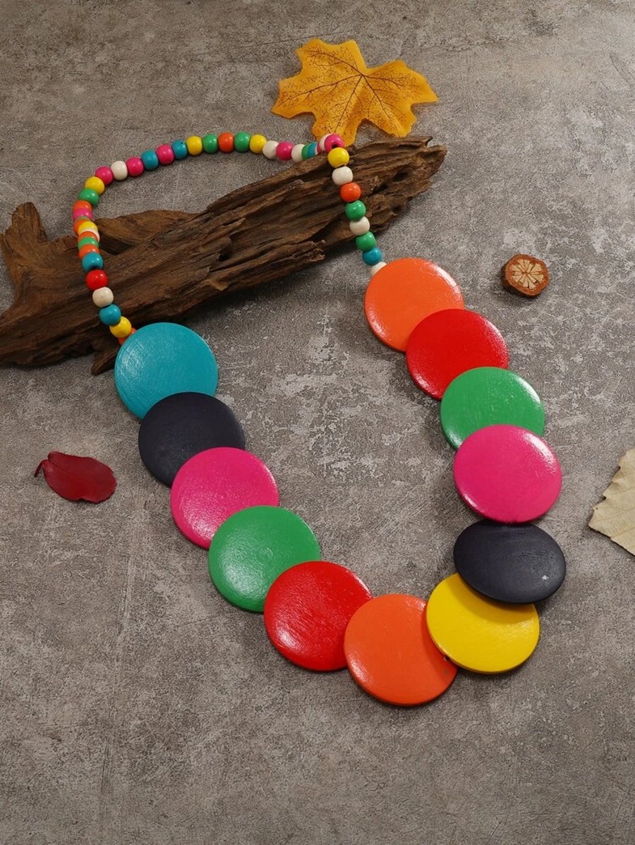 Wooden Discs Necklace