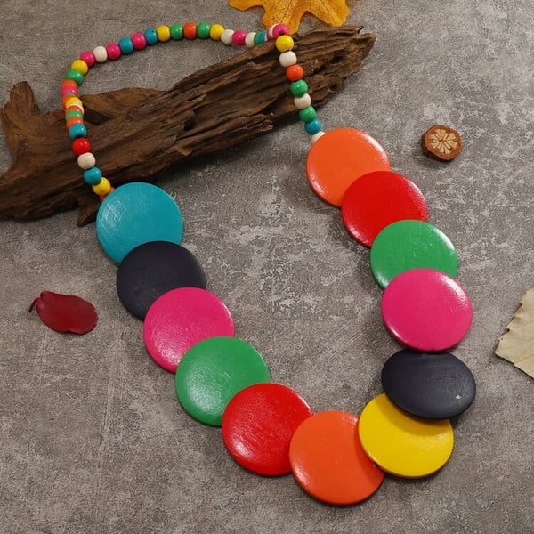 Wooden Discs Necklace