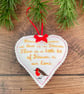 Robin Memory Handmade Hanging Heart Decorations  - Image 2