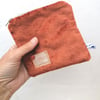 Coin Purse, Orange Velvet 