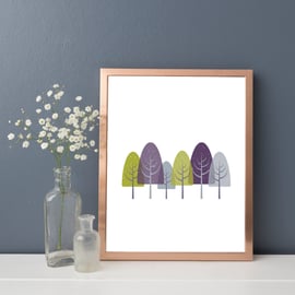 Winterwood Trees Art Print 