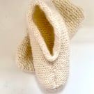 Hand knitted Icelandic wool slippers or bed socks