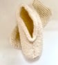 Hand knitted Icelandic wool slippers or bed socks