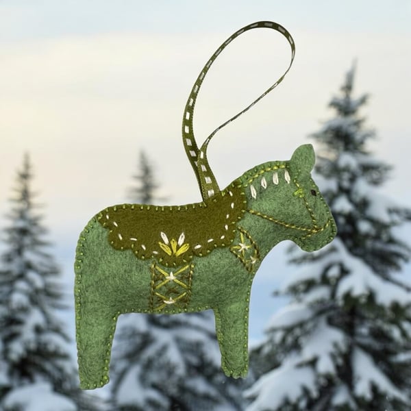 Felt Embroidered Decoration Dala Horse