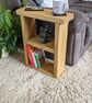 Handmade Rustic Wooden Sofa Side Table: Farmhouse Decor Book Shelf Unit - Image 8