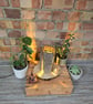 Rustic handcrafted Tree Bark Table Bedside Lamp - Image 10