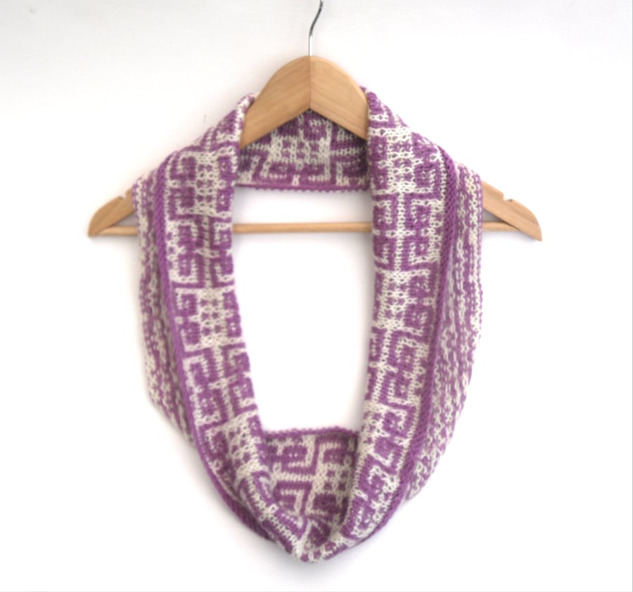 Ethnic Mosaic Pattern infinity scarf