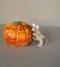 Dora, a tiny jointed mouse sitting on a pumpkin - Image 7