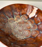 Handmade ceramic bowl, shallow brown stoneware bowl - Image 8