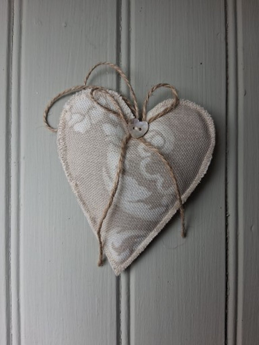 Lavender Filled Fabric Heart Decoration