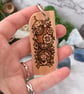 A house fit for a steampunk robot. Pyrography key ring. - Image 2
