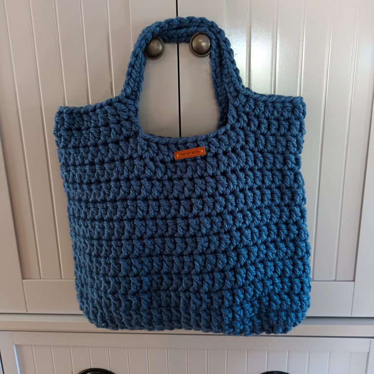 Crochet unlined bag, shopping bag, student bag, market bag