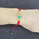 Gold-Plated Hamsa (Hand of Protection) Bracelet