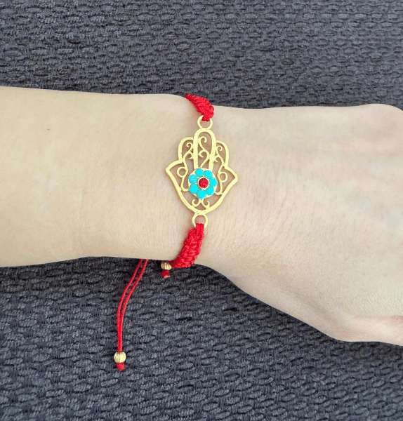 Gold-Plated Hamsa (Hand of Protection) Bracelet
