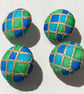 Buttons, hand painted silk covered - Image 1