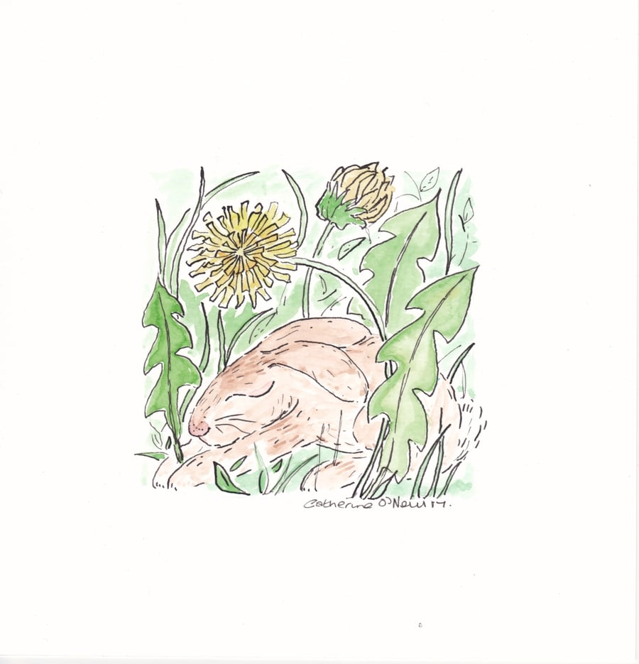 After Dinner Snooze -  Original Painting