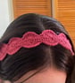 Pink Crochet Headband