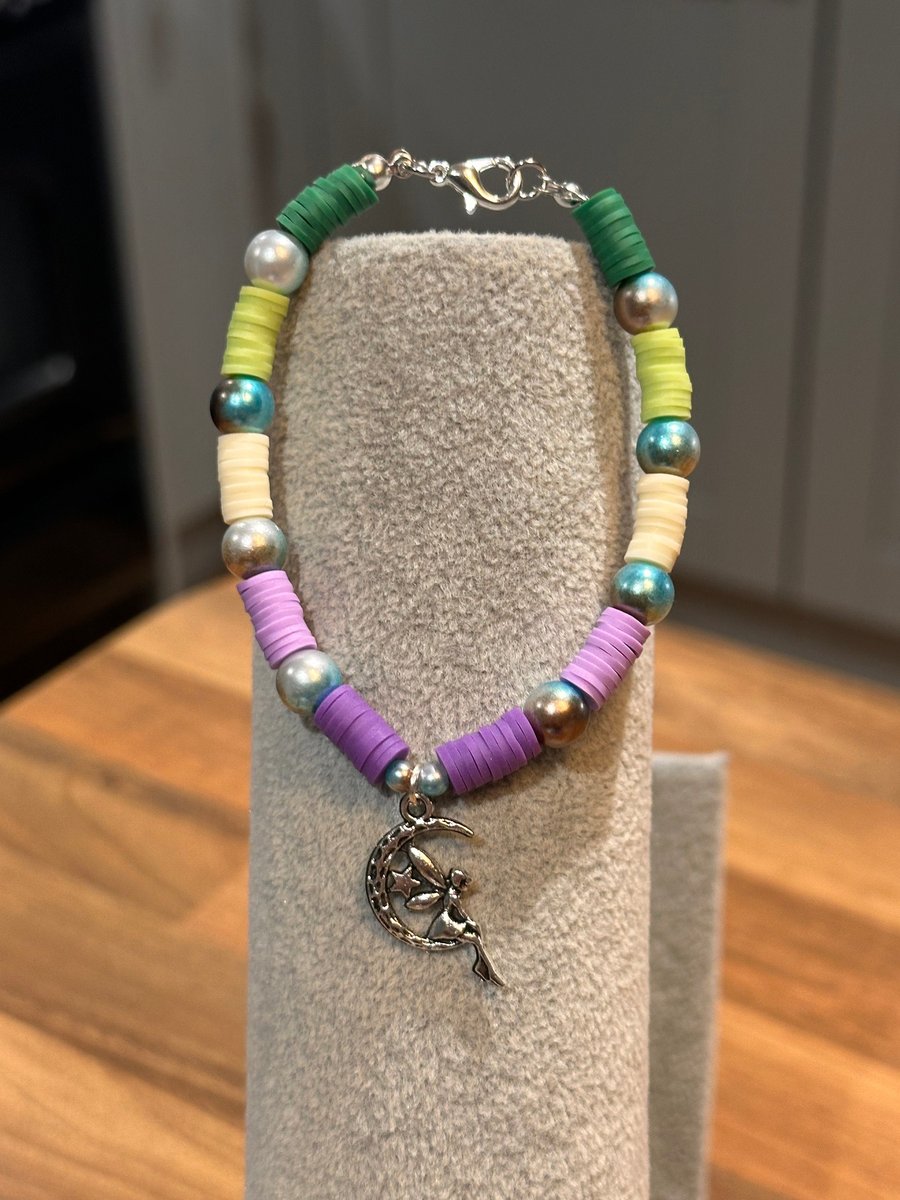 Unique Handmade bracelet with charms - magical fairy
