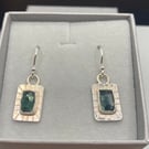 Green Tourmaline Dangle Earrings