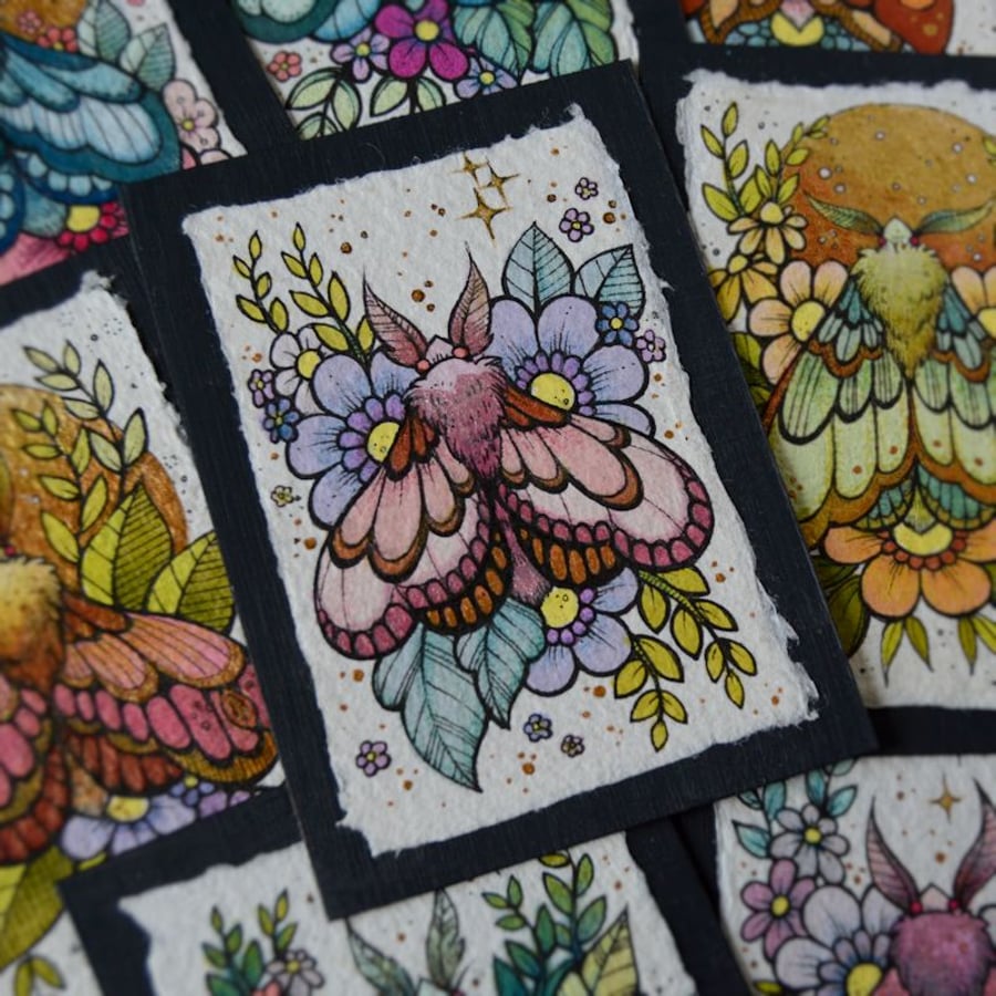 midsummer moth 10 - original aceo illustration