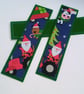 Christmas Santa Farm Bookmark - fabric and wool felt 