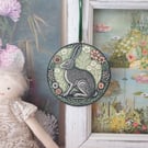 Spring Hare Wooden Hanging Decoration