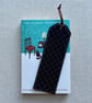 Bookmarks Japanese Fabric Indigo Blue Interlocking Circles - Image 2
