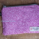 Pouch Pink with small Flower Print