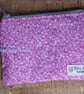 Pouch Pink with small Flower Print
