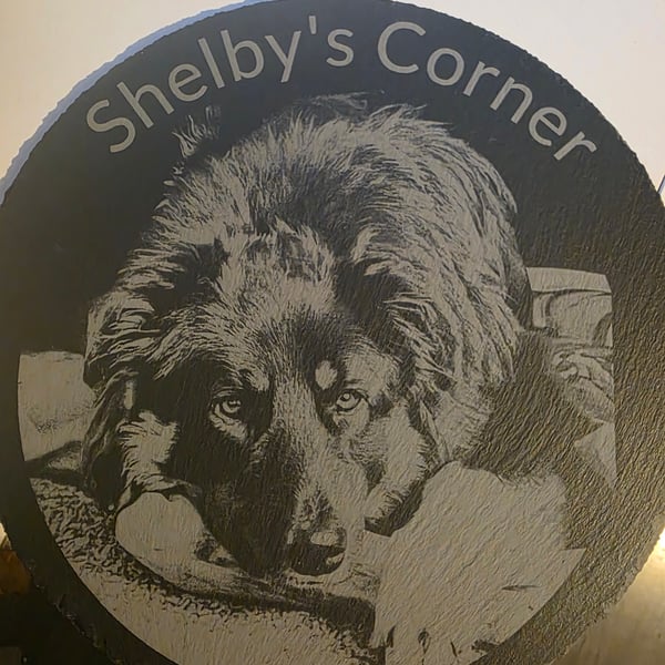 Laser engraved 30cm slate